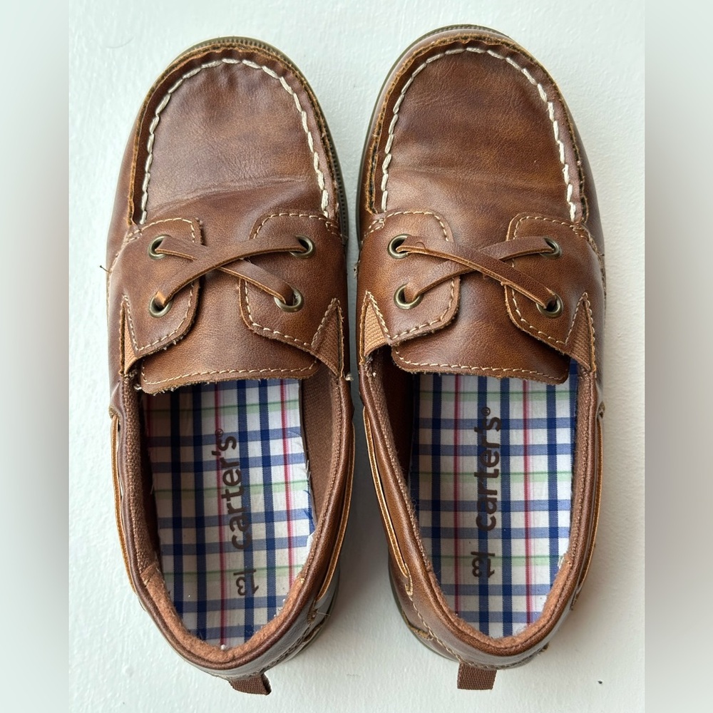 Carter's Brown Kids Boat Shoes - Picture 4 of 8